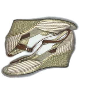 Fitzwell Striped Wedged Espadrille Sandals